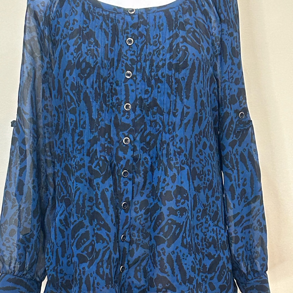 Grace Elements | Size Medium Dark Teal/Black Plea… - image 2